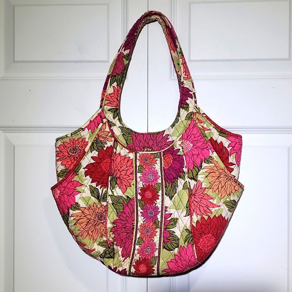 𝅺Vera Bradley Hello Dahlia Floral Side By Side Tote/Satchel